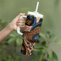 African Ankara Motifs Mixed Animal Skins Tumbler With Handle - Wonder Print Shop