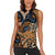 African Ankara Motifs Mixed Animal Skins Women Sleeveless Polo Shirt - Wonder Print Shop