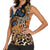 African Ankara Motifs Mixed Animal Skins Women Sleeveless Polo Shirt - Wonder Print Shop