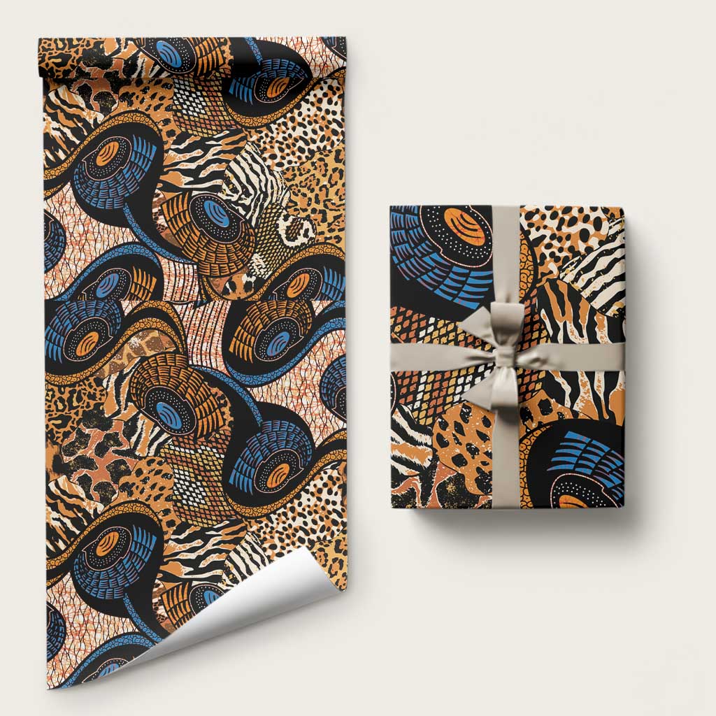 African Ankara Motifs Mixed Animal Skins Wrapping Paper - Wonder Print Shop