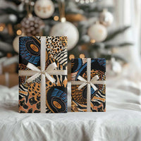 African Ankara Motifs Mixed Animal Skins Wrapping Paper - Wonder Print Shop