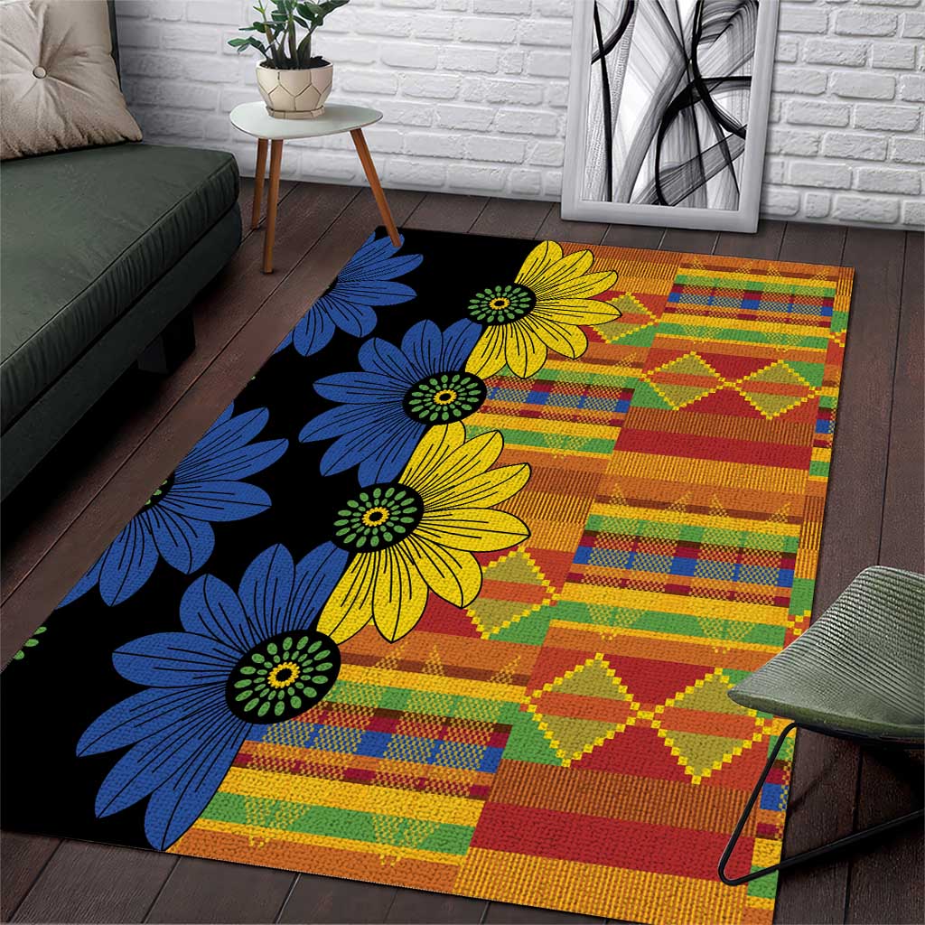 African Ethnic Kitenge Ankara Style Area Rug LT9 - Wonder Print Shop