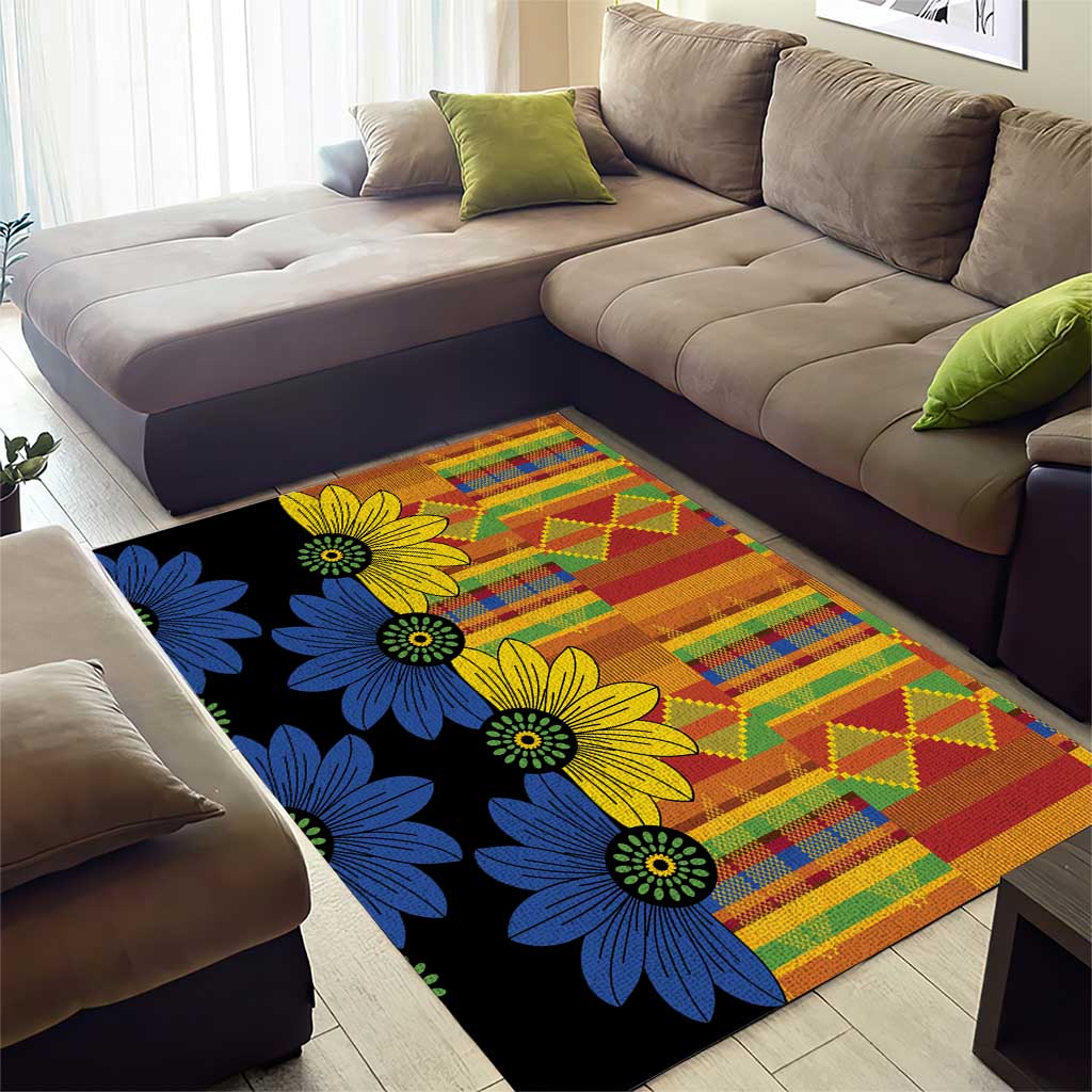 African Ethnic Kitenge Ankara Style Area Rug LT9 - Wonder Print Shop
