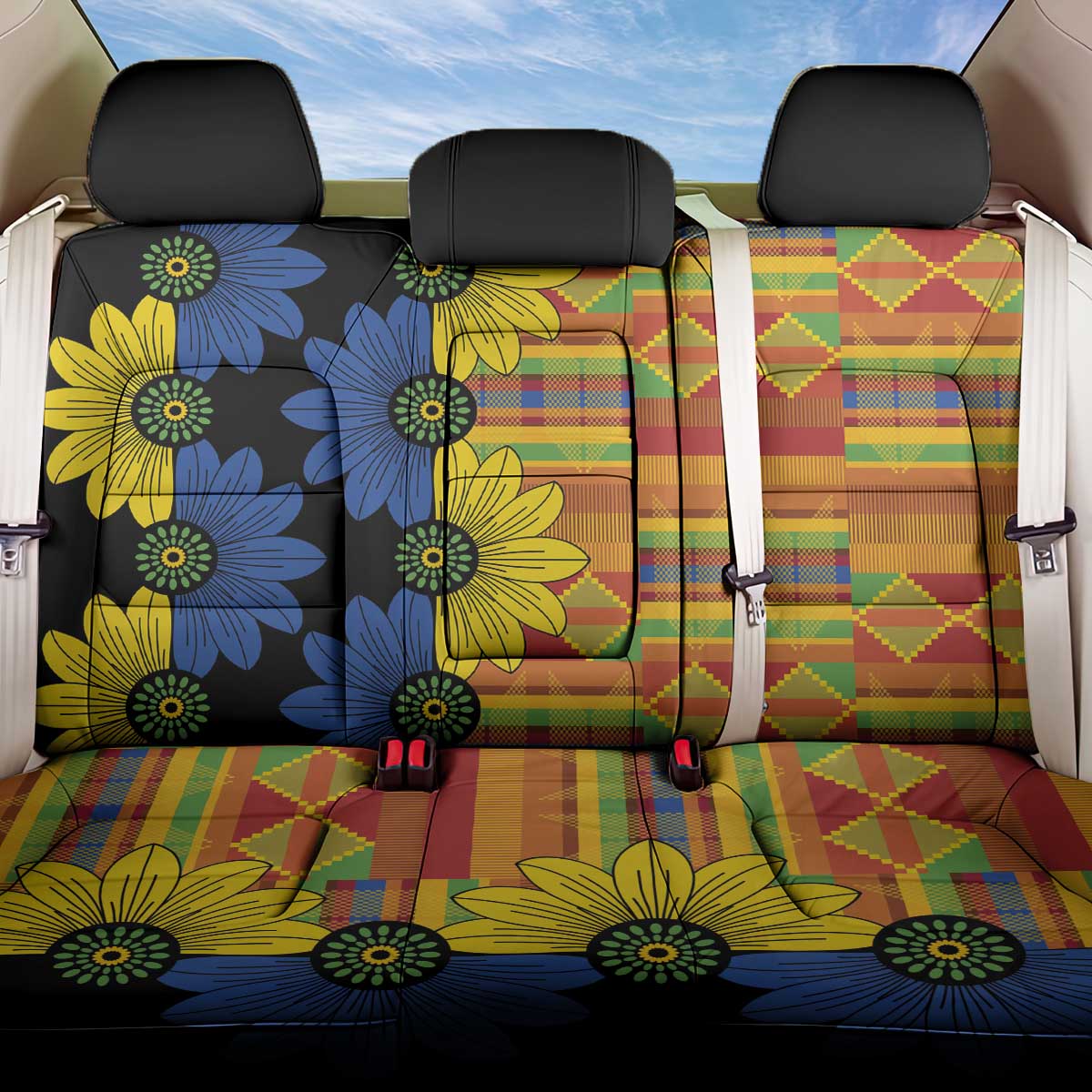 African Ethnic Kitenge Ankara Style Back Car Seat Cover LT9 - Wonder Print Shop