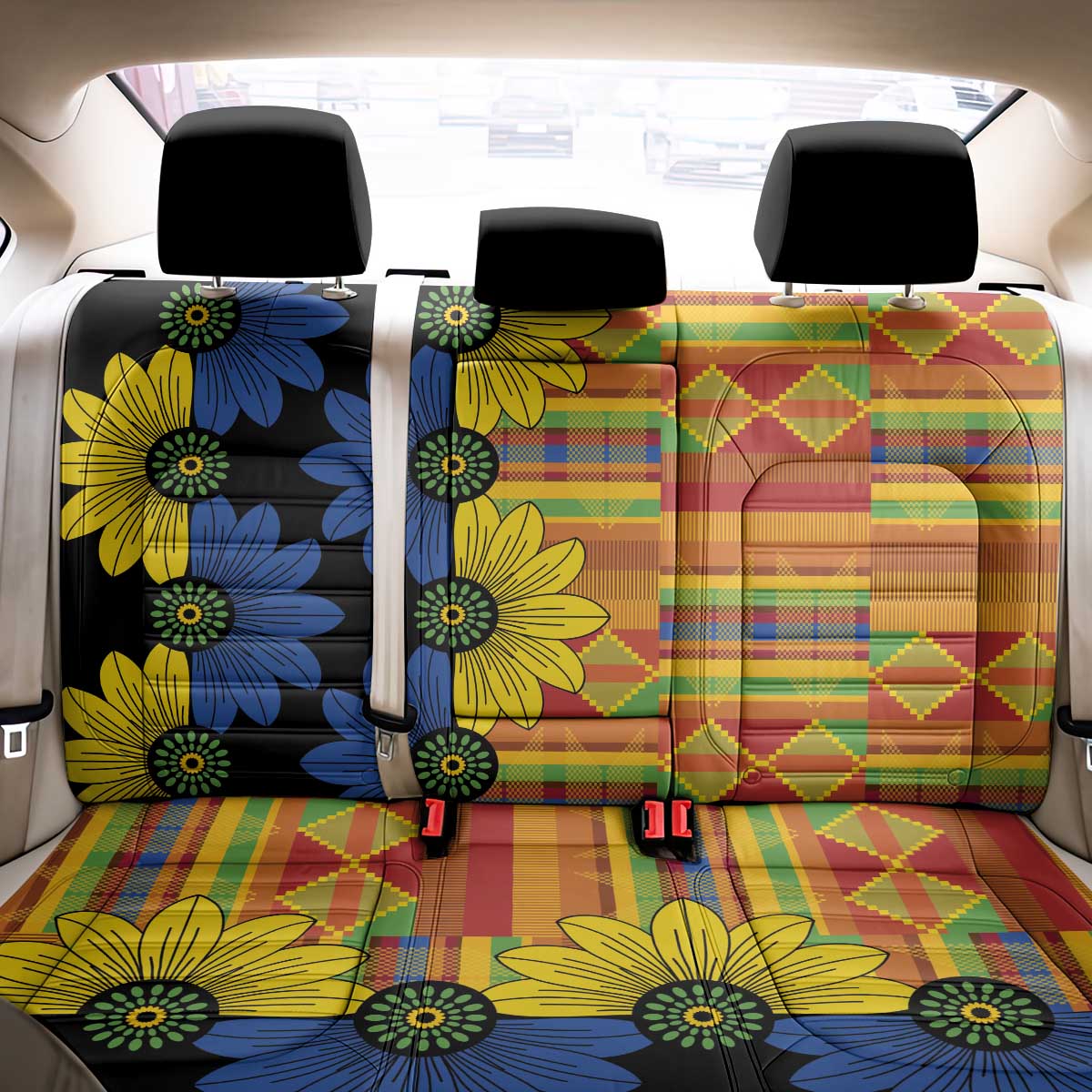 African Ethnic Kitenge Ankara Style Back Car Seat Cover LT9 - Wonder Print Shop