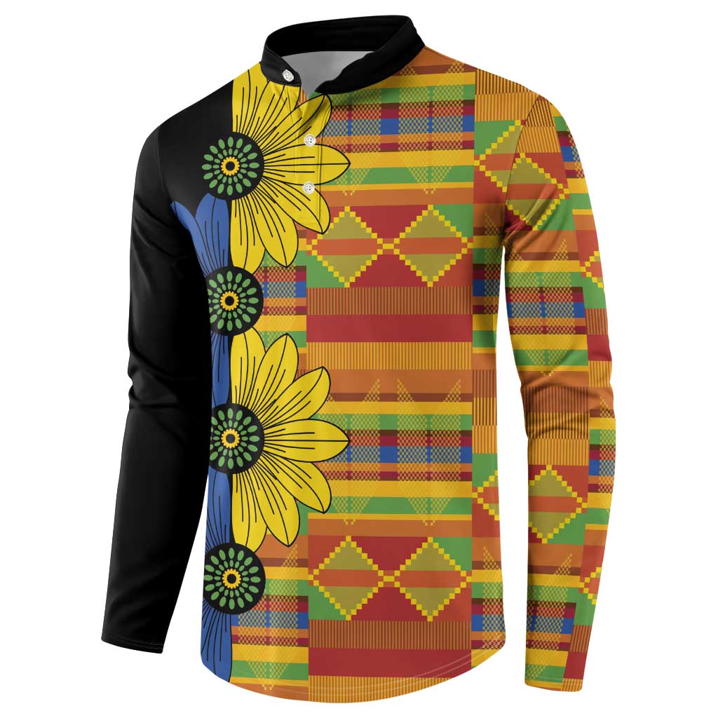 African Ethnic Kitenge Ankara Style Button Sweatshirt LT9 - Wonder Print Shop
