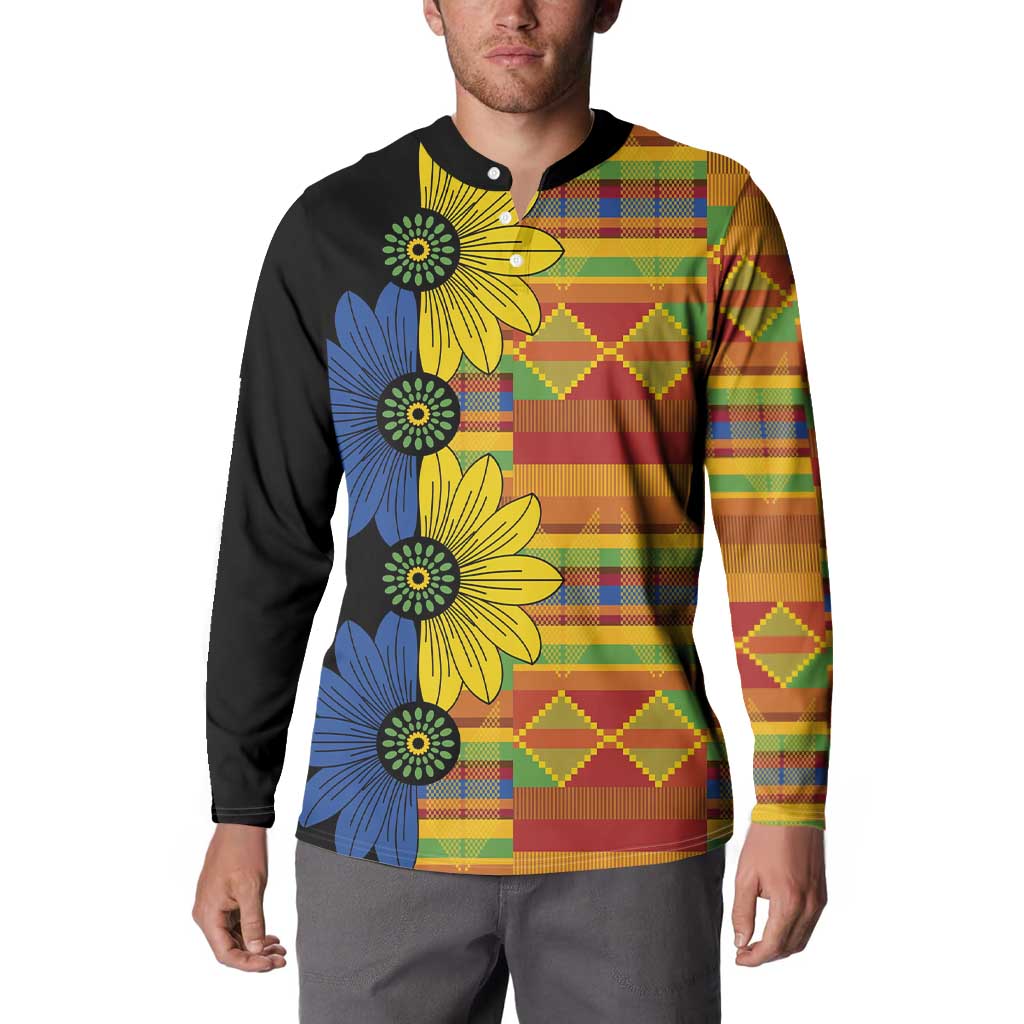 African Ethnic Kitenge Ankara Style Button Sweatshirt LT9 - Wonder Print Shop