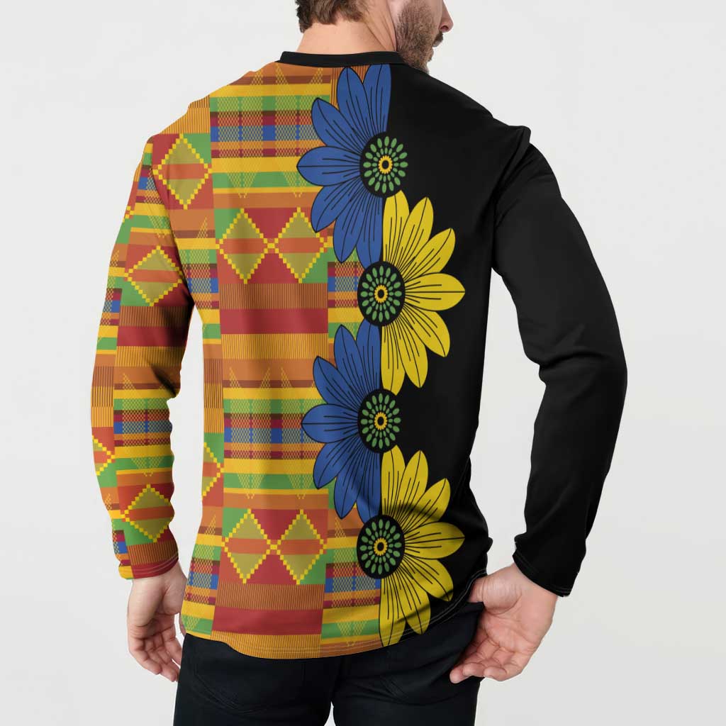 African Ethnic Kitenge Ankara Style Button Sweatshirt LT9 - Wonder Print Shop