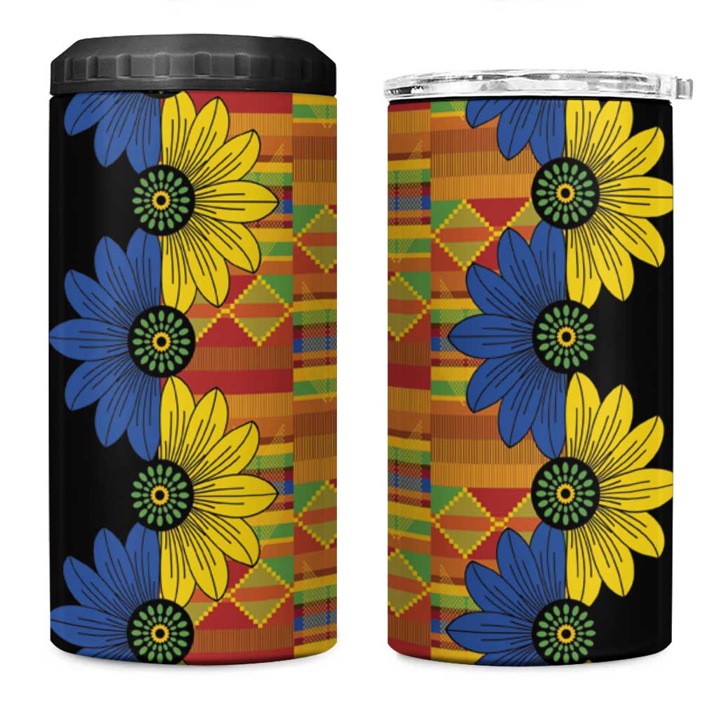 African Ethnic Kitenge Ankara Style 4 in 1 Can Cooler Tumbler LT9 - Wonder Print Shop