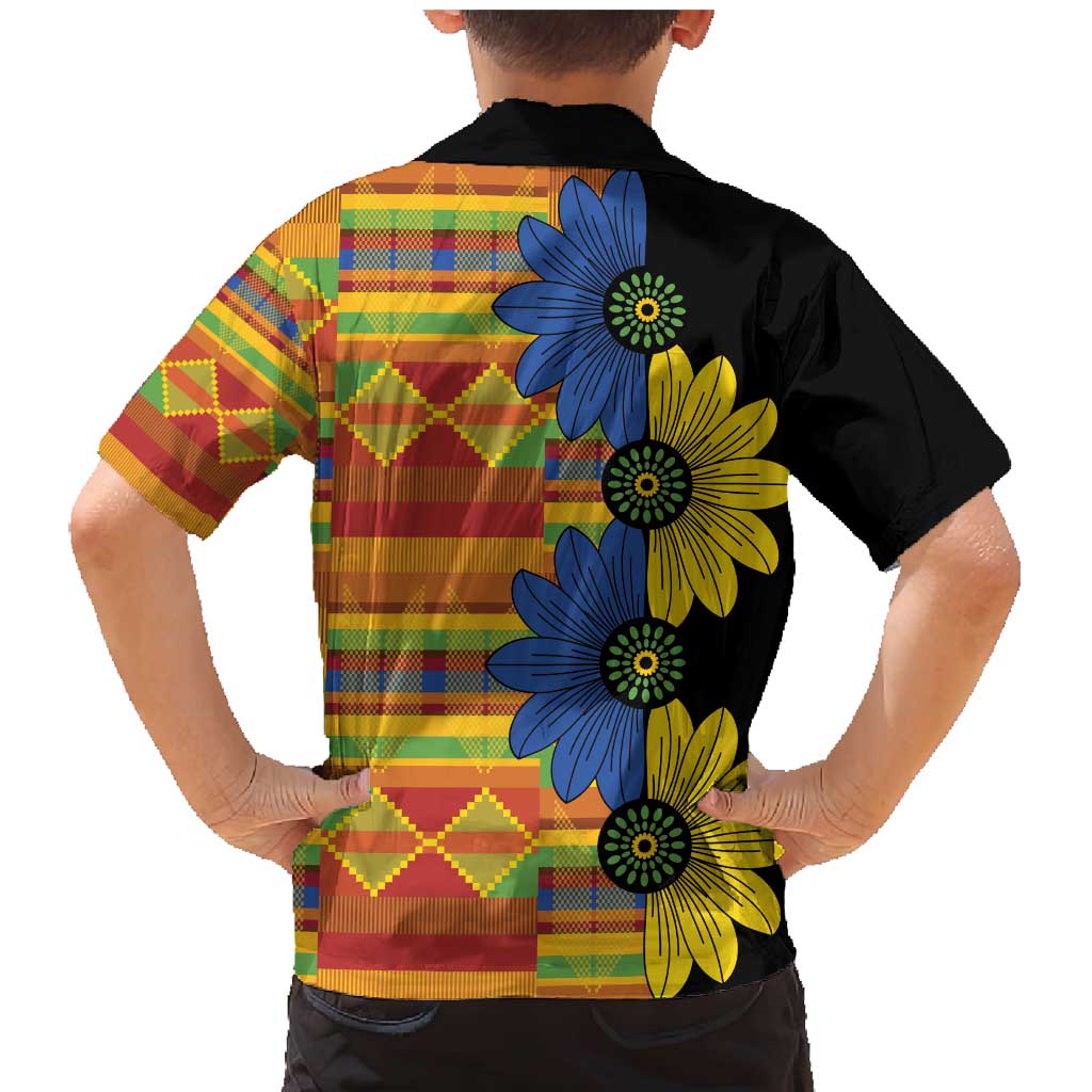 African Ethnic Kitenge Ankara Style Family Matching Mermaid Dress and Hawaiian Shirt LT9 - Wonder Print Shop