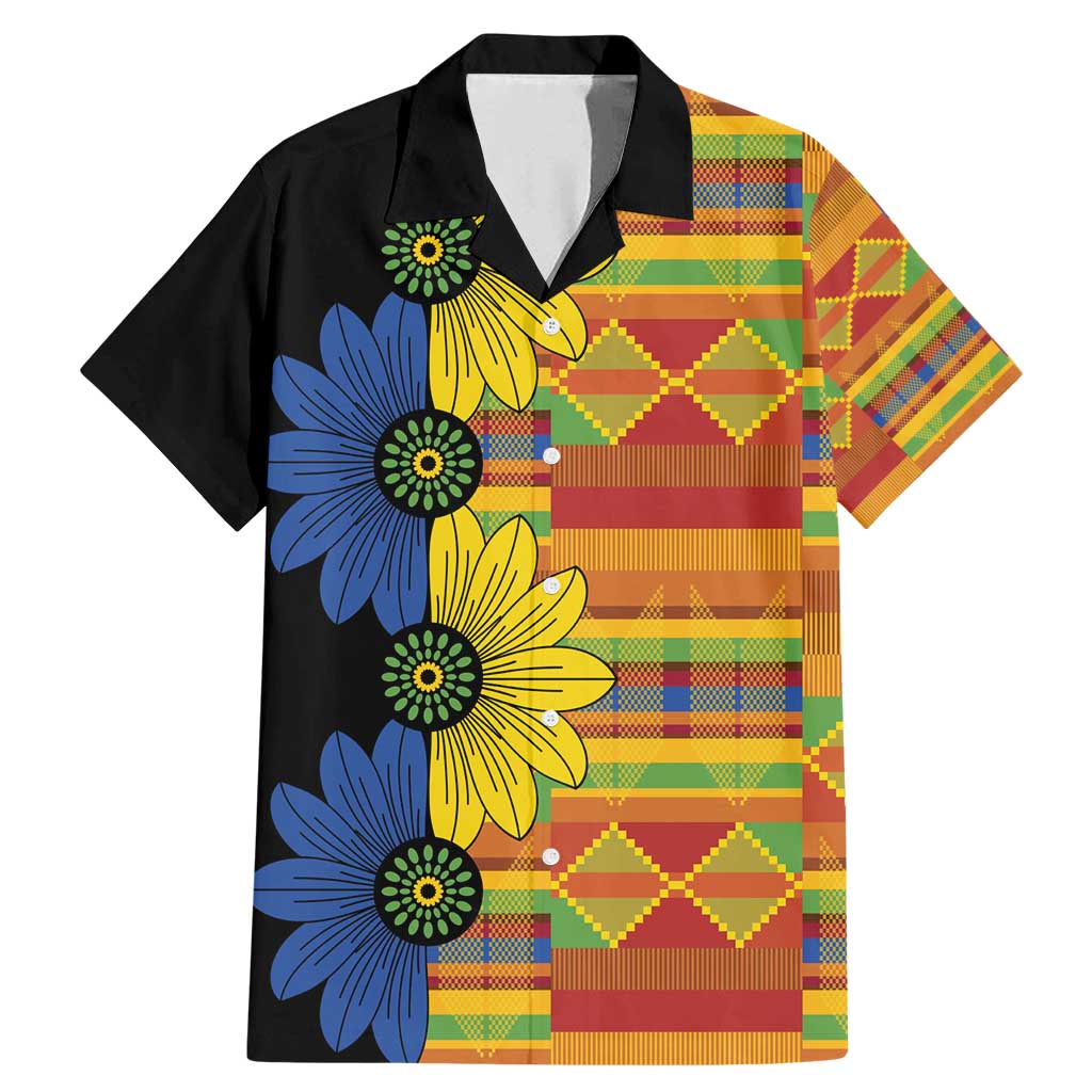 African Ethnic Kitenge Ankara Style Family Matching Mermaid Dress and Hawaiian Shirt LT9 - Wonder Print Shop