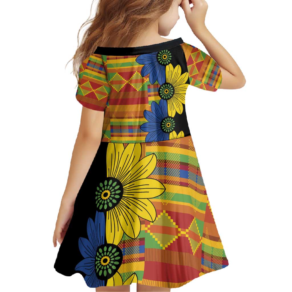 African Ethnic Kitenge Ankara Style Family Matching Off Shoulder Maxi Dress and Hawaiian Shirt LT9 - Wonder Print Shop