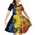 African Ethnic Kitenge Ankara Style Family Matching Off Shoulder Short Dress and Hawaiian Shirt LT9 - Wonder Print Shop
