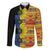 African Ethnic Kitenge Ankara Style Family Matching Off Shoulder Short Dress and Hawaiian Shirt LT9 - Wonder Print Shop