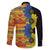 African Ethnic Kitenge Ankara Style Family Matching Off Shoulder Short Dress and Hawaiian Shirt LT9 - Wonder Print Shop