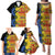 African Ethnic Kitenge Ankara Style Family Matching Puletasi and Hawaiian Shirt