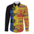 African Ethnic Kitenge Ankara Style Family Matching Puletasi and Hawaiian Shirt