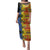 African Ethnic Kitenge Ankara Style Family Matching Puletasi and Hawaiian Shirt