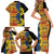 African Ethnic Kitenge Ankara Style Family Matching Short Sleeve Bodycon Dress and Hawaiian Shirt - Wonder Print Shop