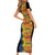 African Ethnic Kitenge Ankara Style Family Matching Short Sleeve Bodycon Dress and Hawaiian Shirt - Wonder Print Shop