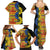 African Ethnic Kitenge Ankara Style Family Matching Summer Maxi Dress and Hawaiian Shirt - Wonder Print Shop