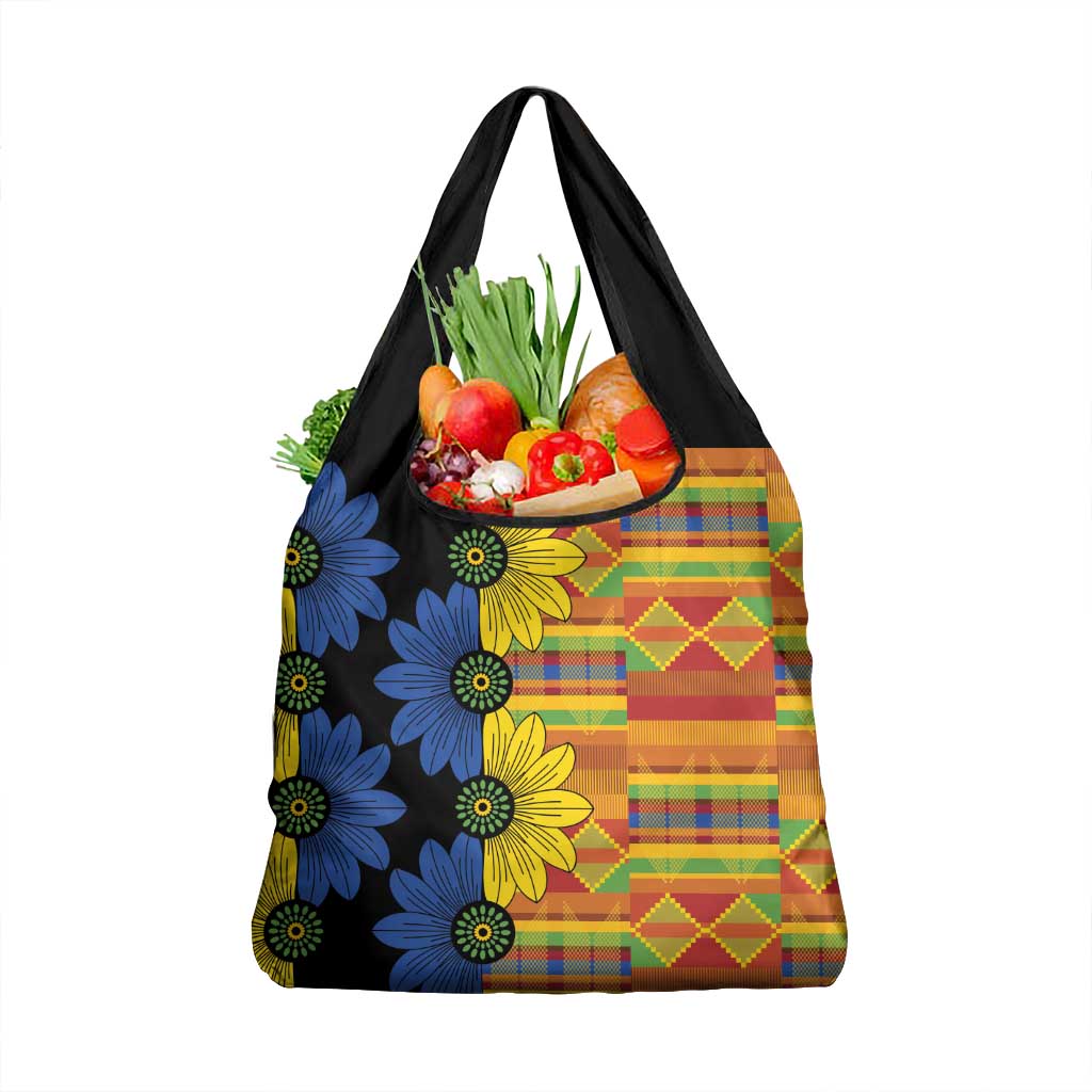 African Ethnic Kitenge Ankara Style Grocery Bag