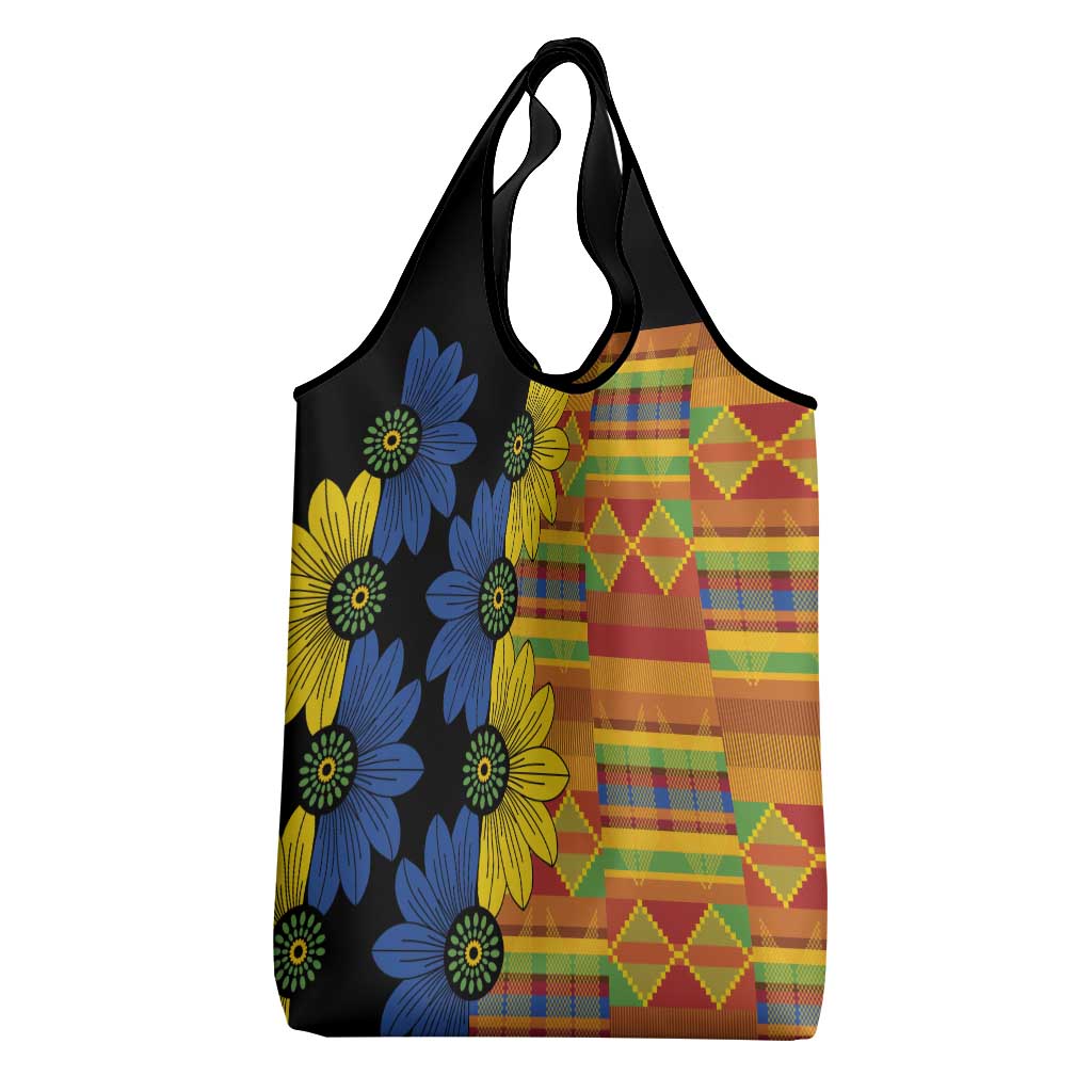 African Ethnic Kitenge Ankara Style Grocery Bag