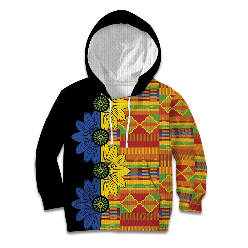 African Ethnic Kitenge Ankara Style Kid Hoodie - Wonder Print Shop