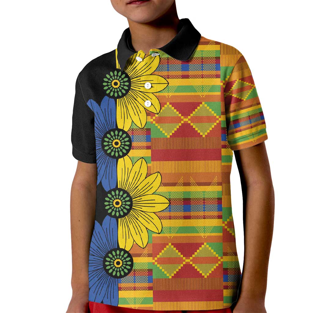 African Ethnic Kitenge Ankara Style Kid Polo Shirt - Wonder Print Shop