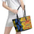 African Ethnic Kitenge Ankara Style Leather Tote Bag