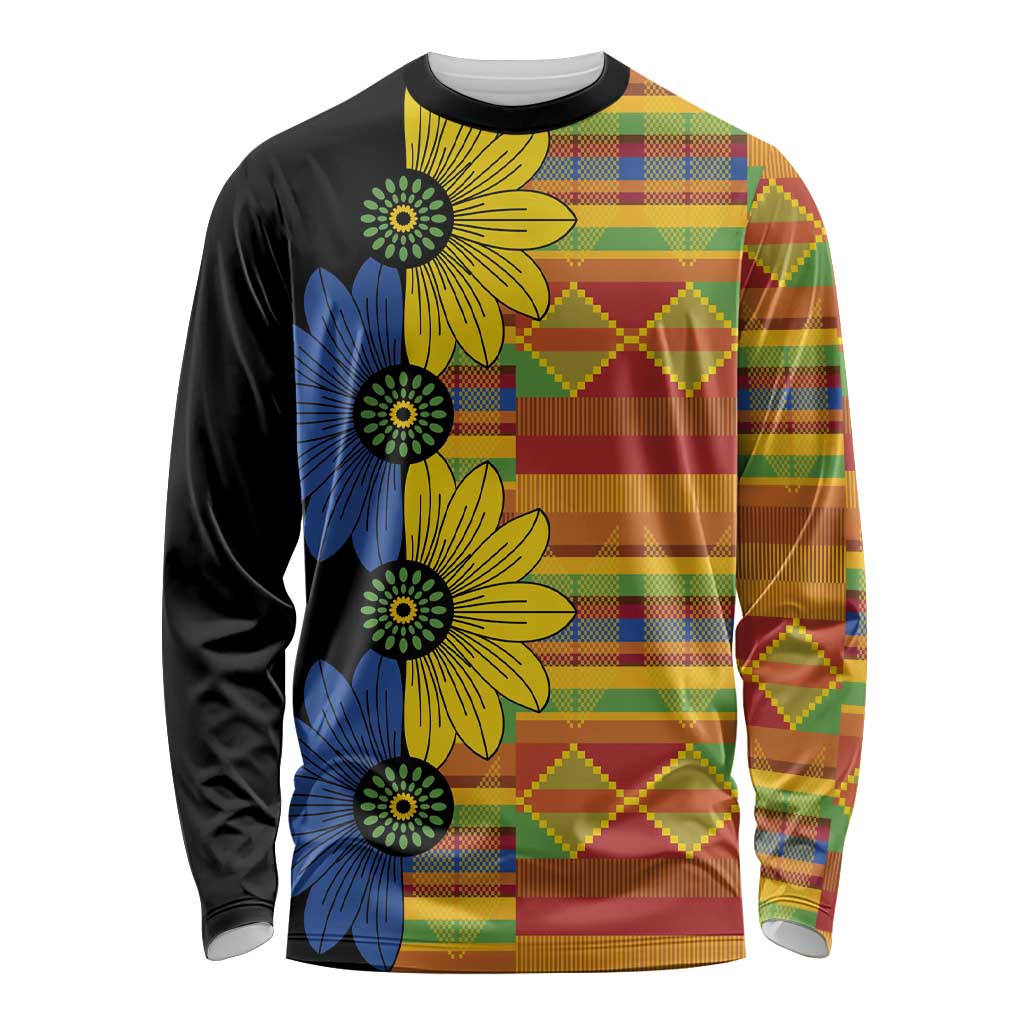 African Ethnic Kitenge Ankara Style Long Sleeve Shirt - Wonder Print Shop