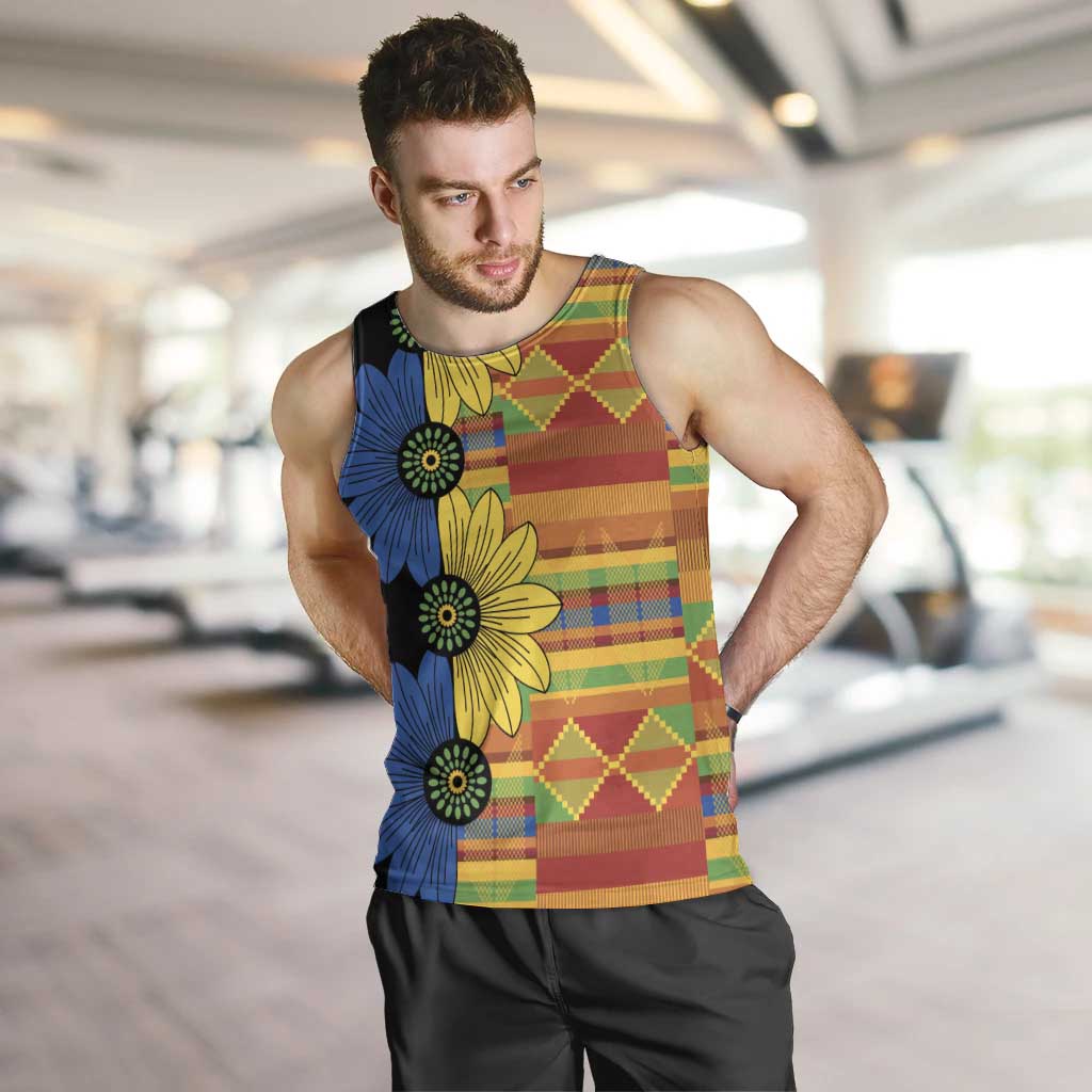 African Ethnic Kitenge Ankara Style Men Tank Top - Wonder Print Shop
