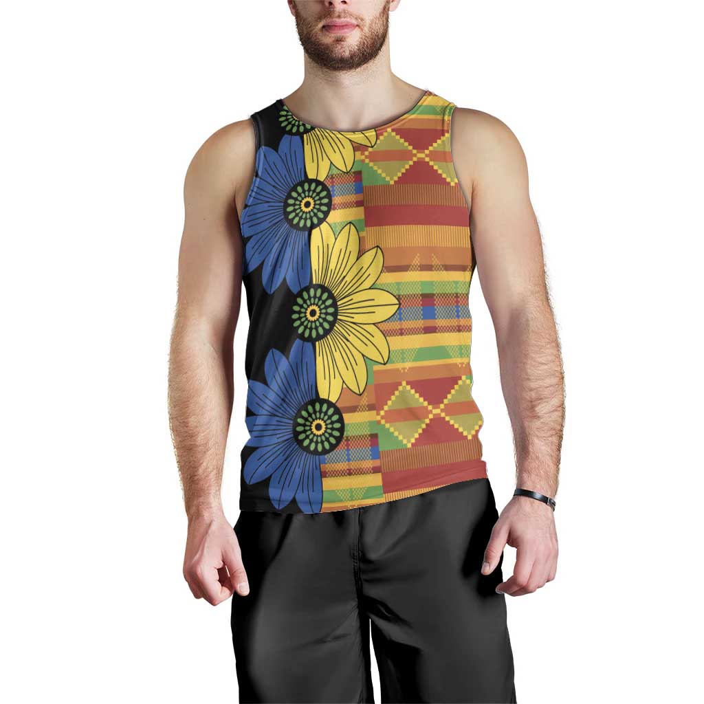 African Ethnic Kitenge Ankara Style Men Tank Top - Wonder Print Shop
