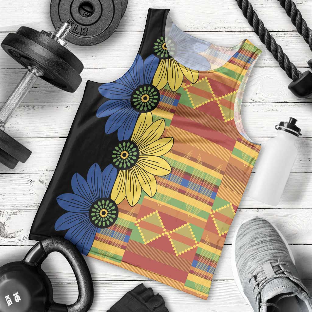 African Ethnic Kitenge Ankara Style Men Tank Top - Wonder Print Shop