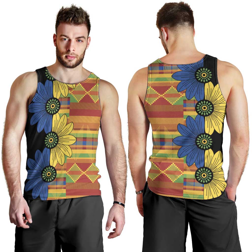 African Ethnic Kitenge Ankara Style Men Tank Top - Wonder Print Shop