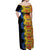 African Ethnic Kitenge Ankara Style Off Shoulder Maxi Dress - Wonder Print Shop
