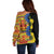 African Ethnic Kitenge Ankara Style Off Shoulder Sweater - Wonder Print Shop