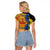 African Ethnic Kitenge Ankara Style Raglan Cropped T Shirt - Wonder Print Shop