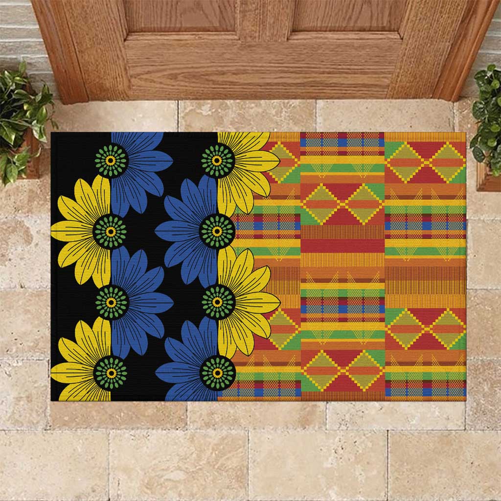 African Ethnic Kitenge Ankara Style Rubber Doormat - Wonder Print Shop