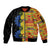 African Ethnic Kitenge Ankara Style Sleeve Zip Bomber Jacket - Wonder Print Shop