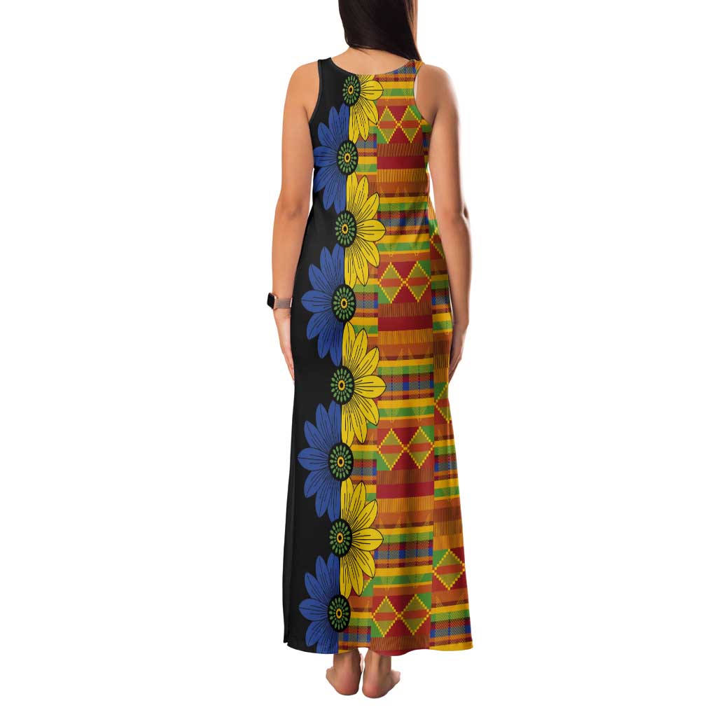 African Ethnic Kitenge Ankara Style Tank Maxi Dress - Wonder Print Shop