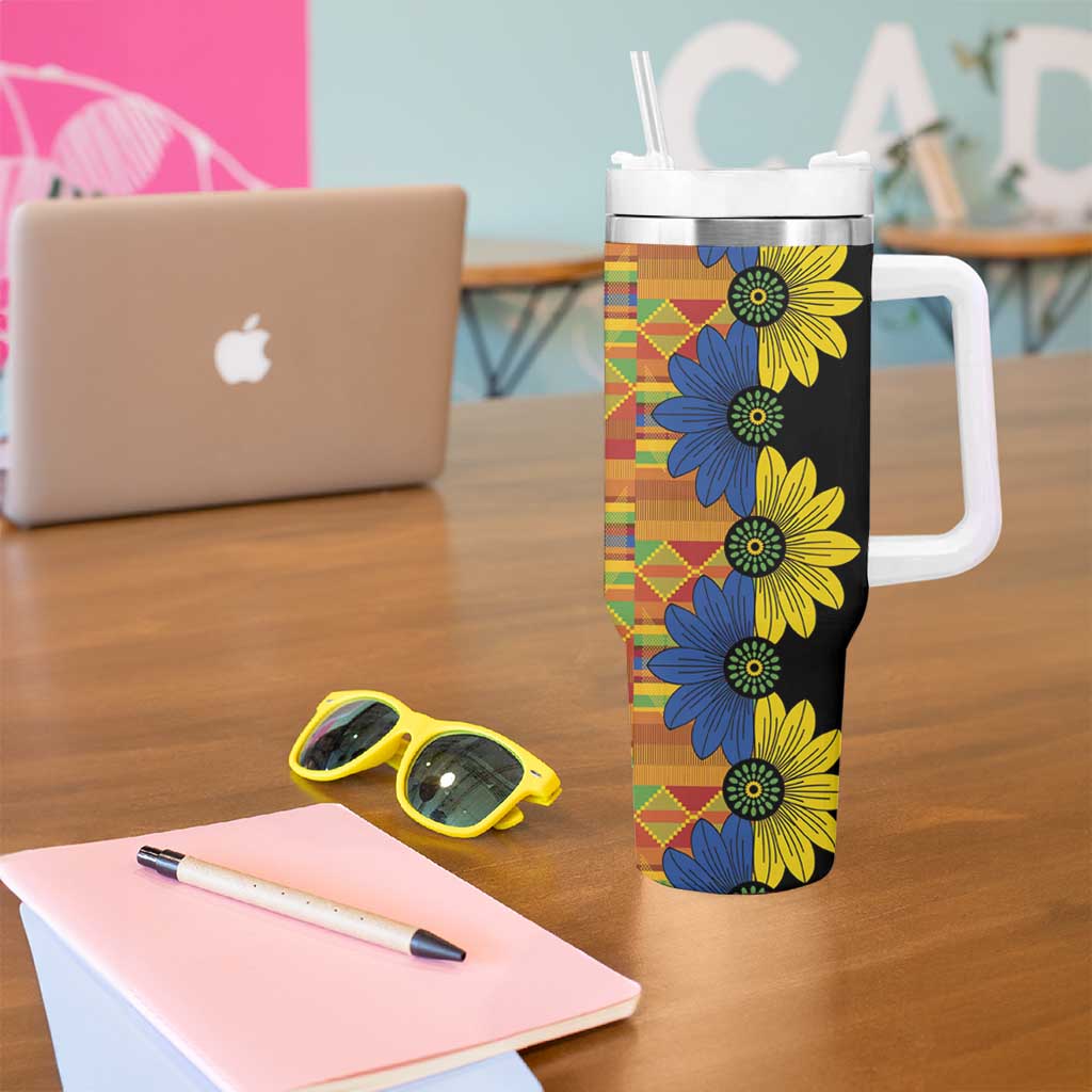 African Ethnic Kitenge Ankara Style Tumbler With Handle - Wonder Print Shop