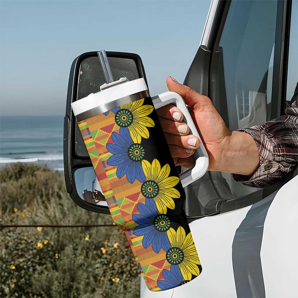 African Ethnic Kitenge Ankara Style Tumbler With Handle - Wonder Print Shop