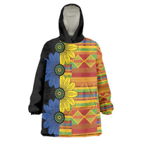 African Ethnic Kitenge Ankara Style Wearable Blanket Hoodie - Wonder Print Shop