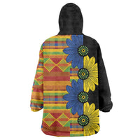African Ethnic Kitenge Ankara Style Wearable Blanket Hoodie - Wonder Print Shop