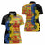 African Ethnic Kitenge Ankara Style Women Polo Shirt - Wonder Print Shop