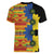 African Ethnic Kitenge Ankara Style Women V-Neck T-Shirt - Wonder Print Shop
