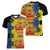 African Ethnic Kitenge Ankara Style Women V-Neck T-Shirt - Wonder Print Shop