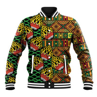 African Tribal Geometric Mixed Kanga Pattern Baseball Jacket LT9 - Wonder Print Shop