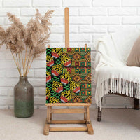 African Tribal Geometric Mixed Kanga Pattern Canvas Wall Art LT9 - Wonder Print Shop